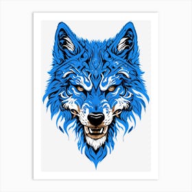 Blue Wolf Art Print