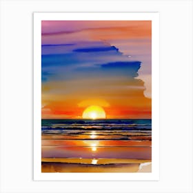 Sunset On The Beach 19 Art Print