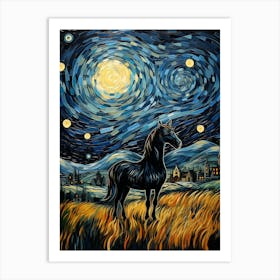 Starry Night Horse Art Print