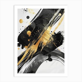 Abstract Black And Gold Canvas Print 13 Art Print