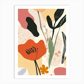 Abstract Floral Pattern 7 Art Print