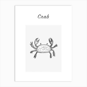 B&W Crab Poster Art Print