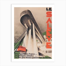 Mont Salève Tram Vintage Travel Poster Art Print