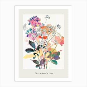 Queen Anne S Lace 1 Collage Flower Bouquet Poster Art Print