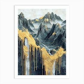 Alps Horizons Opulent Light Art Print