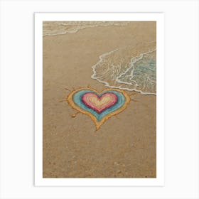 Heart In The Sand Art Print