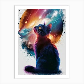 Cat In Space 2 Art Print