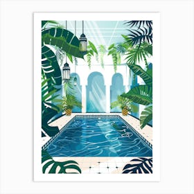 Swimming Pool In A Villa Art Print