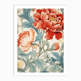 Floral Wallpaper 284 Art Print