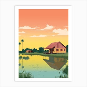 Suriname Travel Illustration Art Print