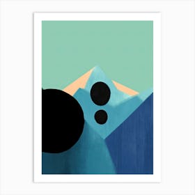 Ethereal Mountains Abstract 3 Art Print