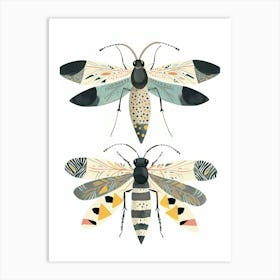 Colourful Insect Illustration Hornet 1 Art Print