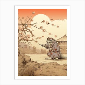 Wise Frog Japanese Style 4 Art Print