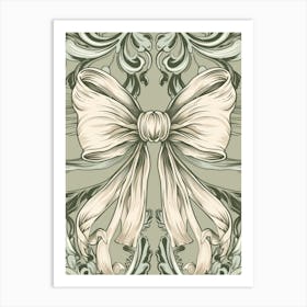 Coquette In Sage 1 Pattern Art Print