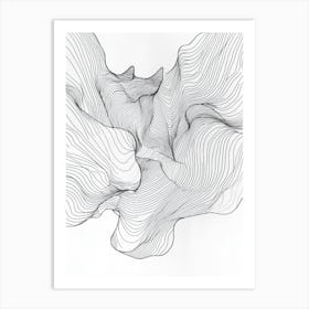 Abstract Line Drawing 10 Art Print