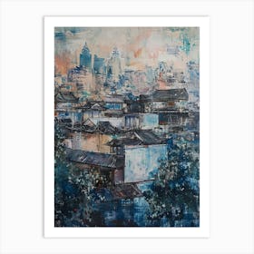 Beijing Kitsch Cityscape Painting 3 Art Print