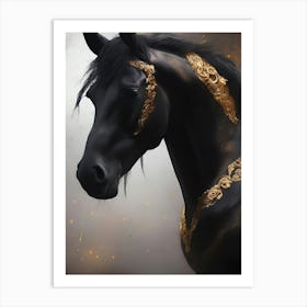 Golden Horse Art Print