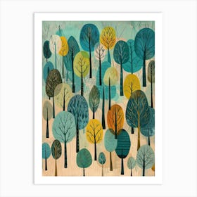 Trees In The Woods Art Print