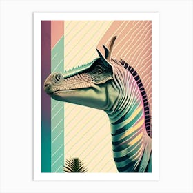 Aucasaurus Pastel Dinosaur Art Print