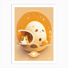 Transit Of Venus Kawaii Kids Space Art Print