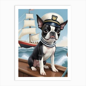 Boston Terrier-Reimagined 106 Art Print