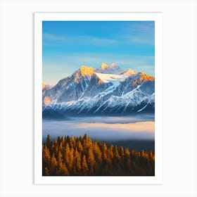 Sunrise Over The Mountains 1 Art Print