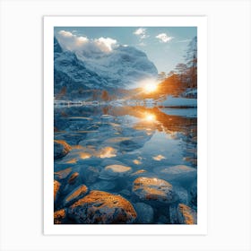 Sunrise In The Mountains 10 Art Print