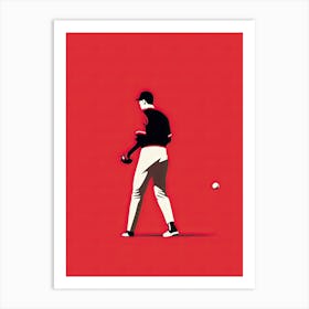 Baseball Player Throwing A Ball Art Print