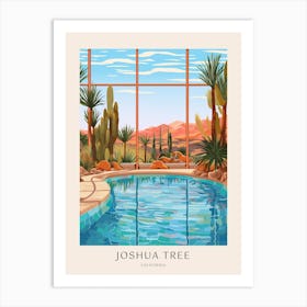 Joshua Tree California 2 Midcentury Modern Pool Poster Art Print