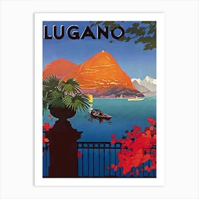 Lugano, View From The Terrace Art Print