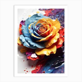 Colorful Rose Art Print