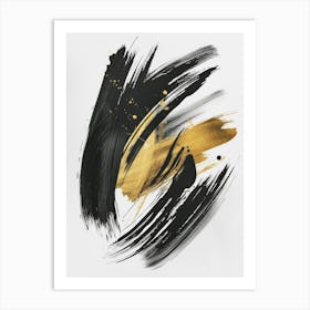 Gold And Black Canvas Print 37 Art Print