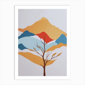 Tree In The Mountains 1 Art Print