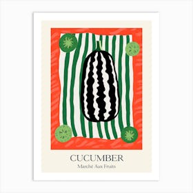 Marche Aux Fruits Cucumber Fruit Summer Illustration 4 Art Print