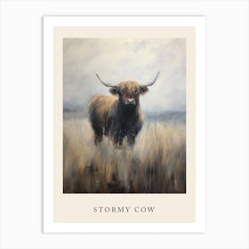 Stormy Cow Art Print