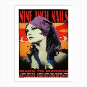 Nine Inch Nails 1994 Seattle Poster Art Print