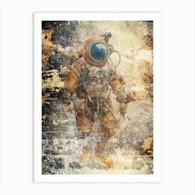 Poster Diver Vintage Illustration Art 06 Art Print