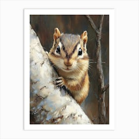 Chipmunk In The Woods 2 Art Print