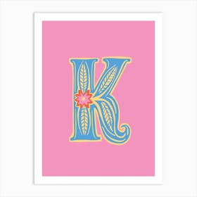 Letter K Typographic Art Print