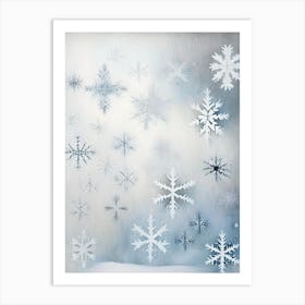 Frozen, Snowflakes, Rothko Neutral Art Print