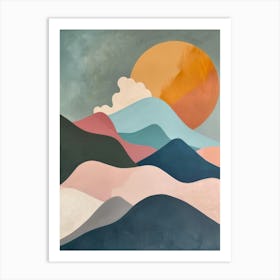 Abstract - Mountains Art Print