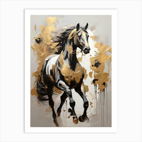 Gold Horse 4 Art Print