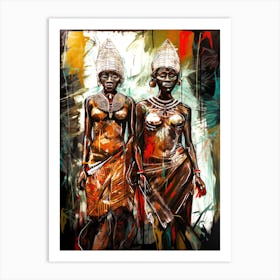 Tribal Sisters - Two African Women Art Print