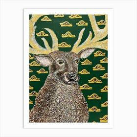 Deer With Eyes Art Print