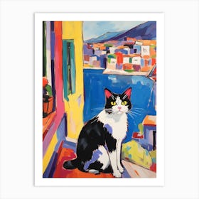 Painting Of A Cat In Fethiye Turkey 2 Art Print