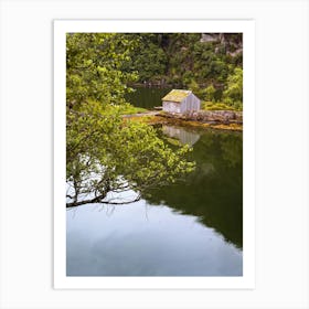 Old Boathouse In Norway Art Print