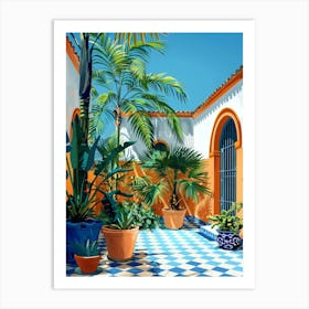 California Courtyard Art Print