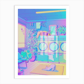 Laundry Blues Art Print