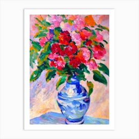 Bourvardia  Matisse Style Flower Art Print