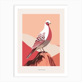 Minimalist Partridge Bird Poster Art Print